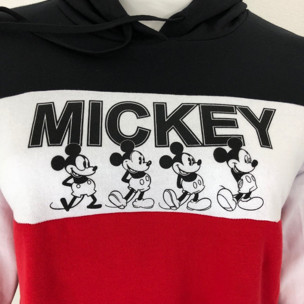 Disney Mickey Hooded Crop Sweatshirt 2X NWOT - Picture 3 of 8